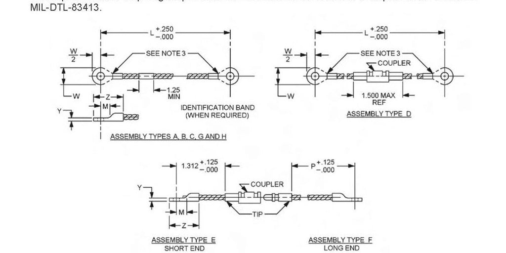 MIL-DTL-83413 Ground Straps / Electrical Lead - M83413/8-A005CD